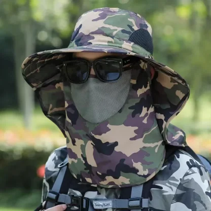 Ultra Shield Camo Peak Fishing Hat