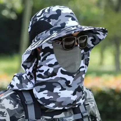 Ultra Shield Camo Peak Fishing Hat - Image 3