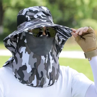 Ultra Shield Camo Peak Fishing Hat - Image 2