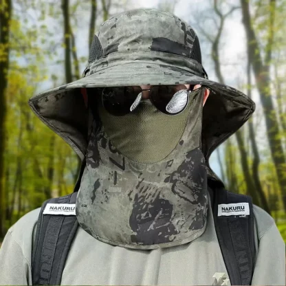 Ultra Shield Camo Peak Fishing Hat - Image 5
